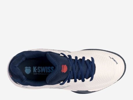 Herren Tennisschuhe HYPERCOURT EXPRESS 2, BLANC DE BLANC/BLUE OPAL/LOLLIPOP, 10 Herren Tennisschuhe HYPERCOURT EXPRESS 2, BLANC DE BLANC/BLUE OPAL/LOLLIPOP, 10