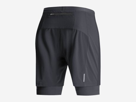 Herren Short R5 2 in 1, black, XL