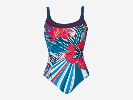 Damen Badeanzug Prothesenanzug, türkis/multicolor, 46C