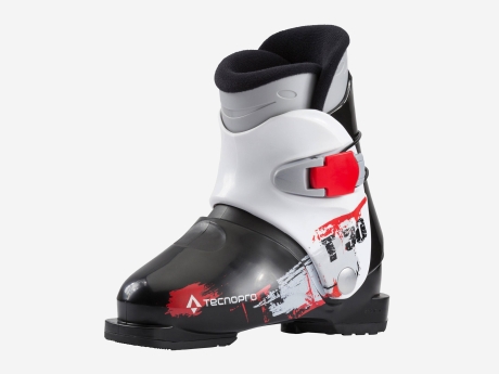 Kinder Skischuhe T30, SCHWARZ/WEISS, 15.5