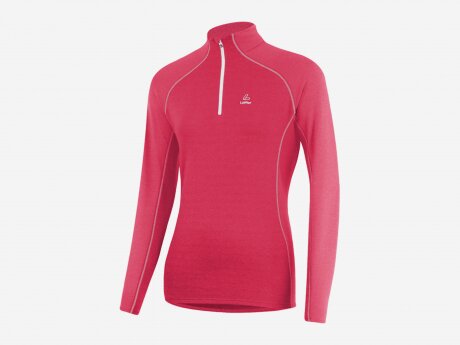 Damen Sweatshirt MIDLAYER CB TRANSTEX, ROUGE RED, 46