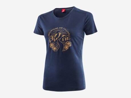 Damen T-Shirt PRINTSHIRT MOUNTAINS, DARK BLUE, 46