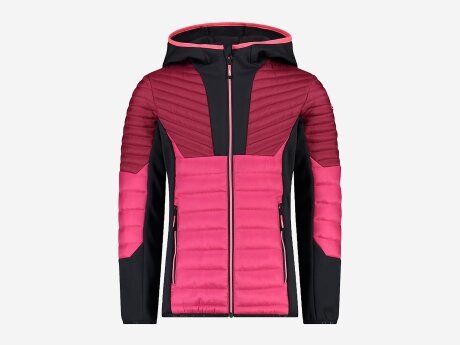 Kinder Jacke KID G JACKET HYBRID FIX HOOD, FUXIA, 176