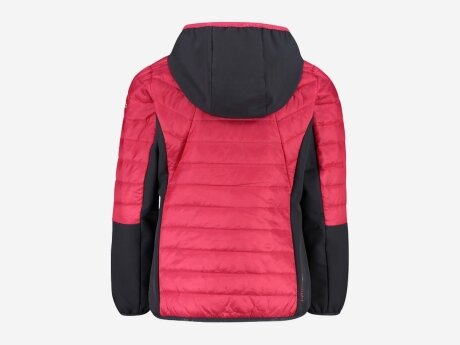 Kinder Jacke HYBRID JACKET FIX HOOD, FRAGOLA, 176