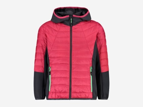 Kinder Jacke HYBRID JACKET FIX HOOD, FRAGOLA, 152