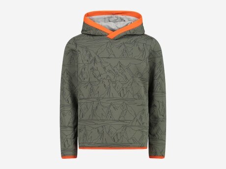 Kinder Skipullover SWEAT FIX HOOD, KAKI-ANTRACITE, 104