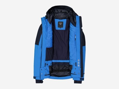 Herren Skijacke Skijacke aus Twill mit Kapuze, ROYAL BLUE, 52