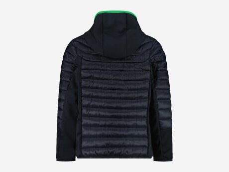 Kinder Winterjacke Gepolsterte Hybridjacke, ANTRACITE-DEEP MINT, 140