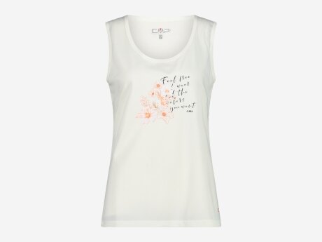 Damen T-Shirt SLEEVELESS, OFF WHITE-BITTER, 44