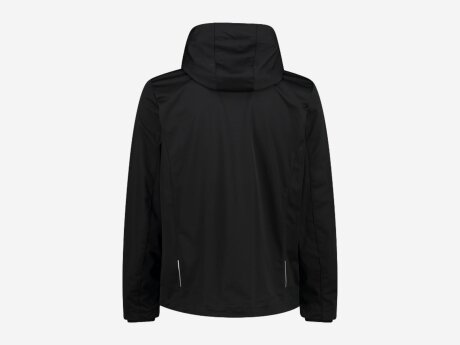 Herren Softshelljacke Jacke aus Light Softshell, NERO, 58