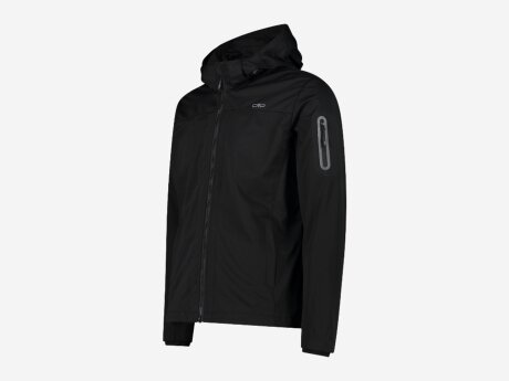Herren Softshelljacke Jacke aus Light Softshell, NERO, 58