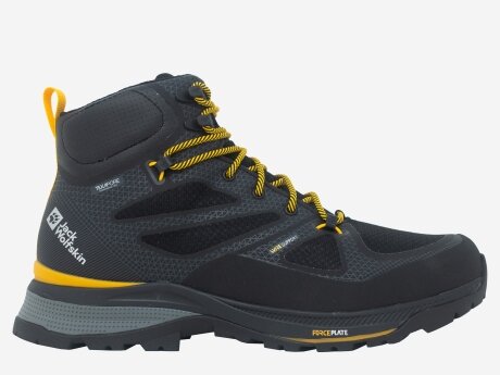 Herren Wanderschuhe FORCE STRIKER TEXAPORE MID, Black / Burly Yel, 45