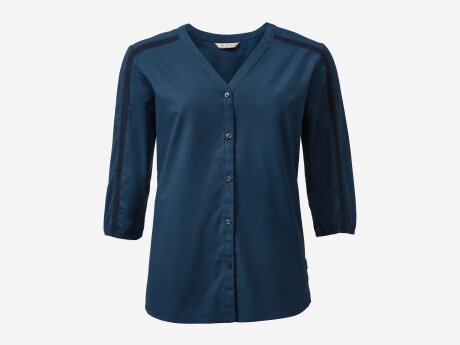 Damen Bluse Wo Skomer 3/4, dark sea, 36