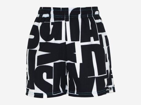 Kinder Badehose Badeshort, schwarz/weiss, 140