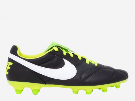 Herren Fußballschuhe "Premier II" FG, BLACK/WHITE-VOLT-ELECTRIC GREE, 6.5