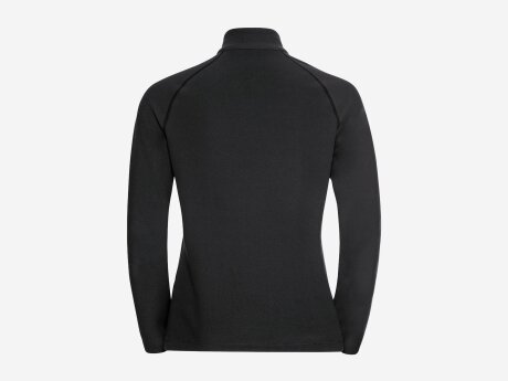 Damen Pullover Midlayer Zip Rigi, black, L