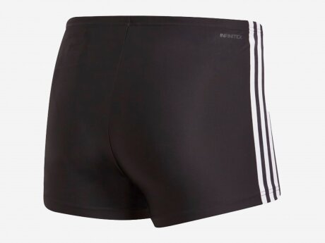 Herren Badehose 3-STREIFEN, BLACK/WHITE, 6
