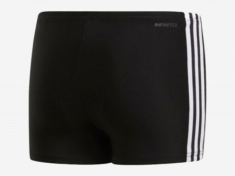Kinder Badehose 3-STREIFEN BOXER, BLACK/WHITE, 152
