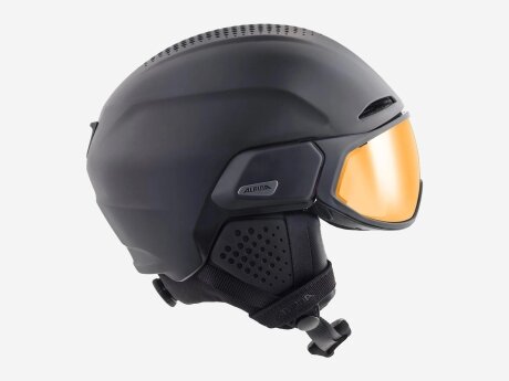 Unisex Skihelm ALTO Q-LITE, black matt (gold mirror), 55 Unisex Skihelm ALTO Q-LITE, black matt (gold mirror), 55