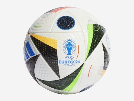 Unisex Fußball EURO24 PRO, WHITE/BLACK/GLOBLU, 5