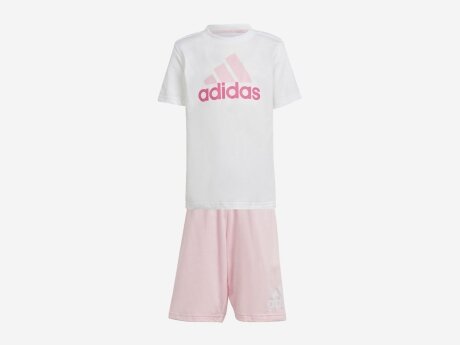 Kinder Trainingsanzug  LOGO T-SHIRT UND SHORTS SET, WHITE/MULTCO, 122