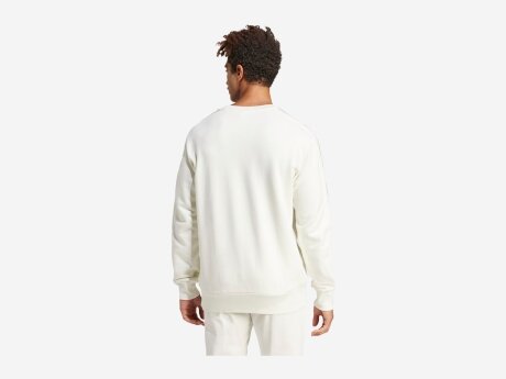 Herren Pullover ESSENTIALS FRENCH TERRY 3-STREIFEN SWEATSHIRT, OWHITE, XL