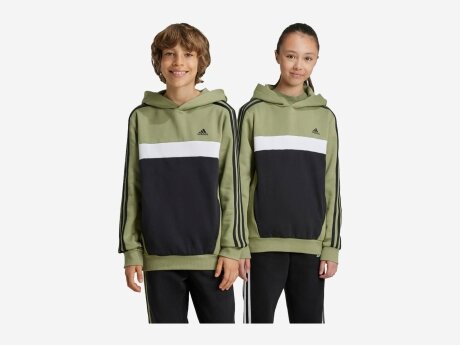 Kinder Pullover 3S TIB FL Hoodie, TENGRN/BLACK/WHITE, 164