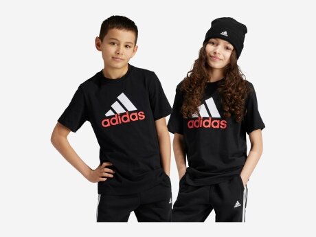 Kinder T-Shirt U BL 2 TEE, BLACK/BRIRED, 176