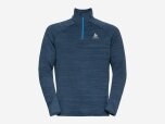 Herren Sweatshirt RUN EASY WARM, blue wing teal melange, S