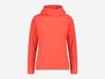 Damen Skipullover SWEAT FIX HOOD, RED FLUO, 40