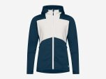 Damen Fleecejacke Monviso Hooded Grid Fleece Jacket, dark sea/white, 46