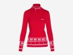 Damen Pullover Aueneralm, Rot-Weiss, 44