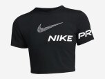 Damen T-Shirt PRO DRI-FIT CROPPED, BLACK/WHITE, XL