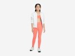 Kinder Leggings Tight One Dri-FIT High-Waisted, MAGIC EMBER/WHITE, L