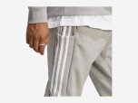 Herren Hose ESSENTIALS FRENCH TERRY TAPERED CUFF 3-STREIFEN, MGREYH/WHITE, XL/S