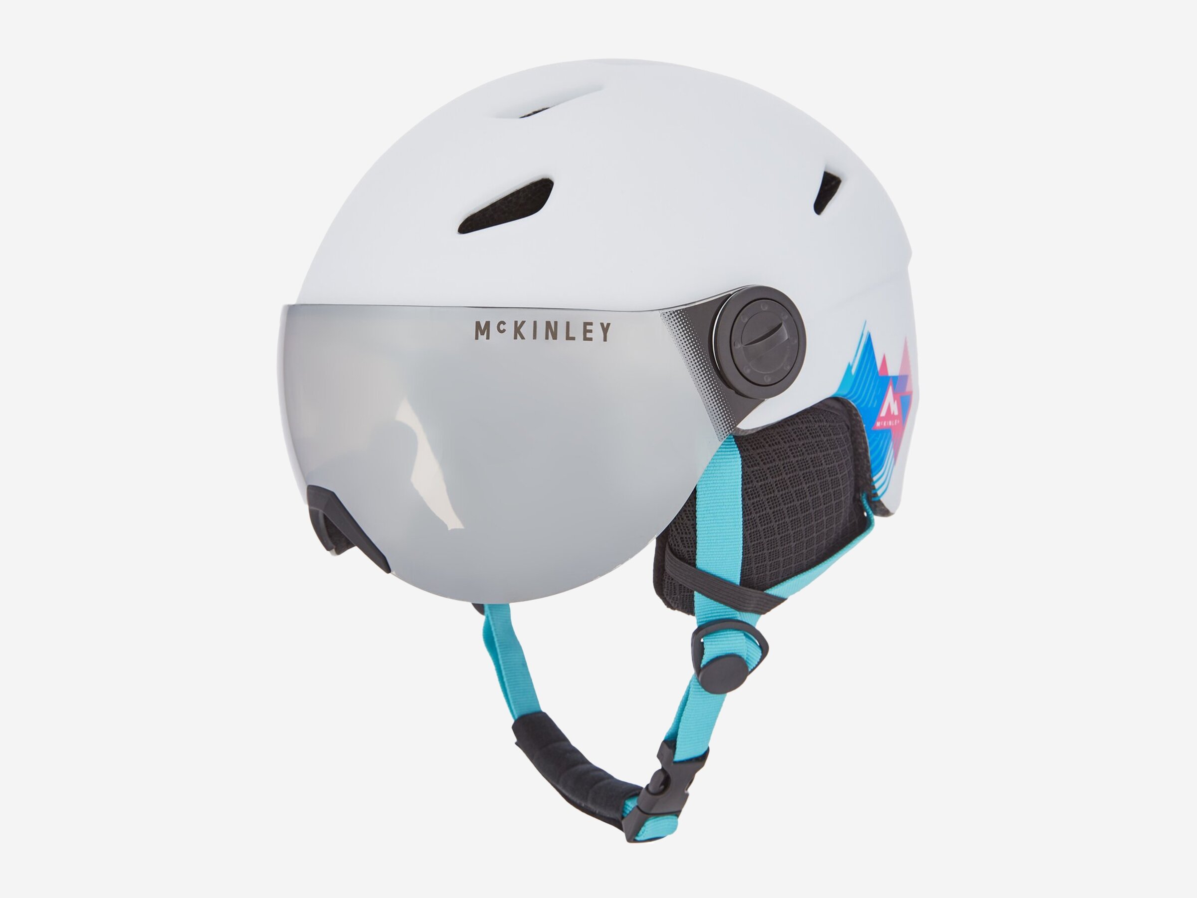 Kinder Skihelm Pulse JR S2, WHITE/TURQUOISE, S