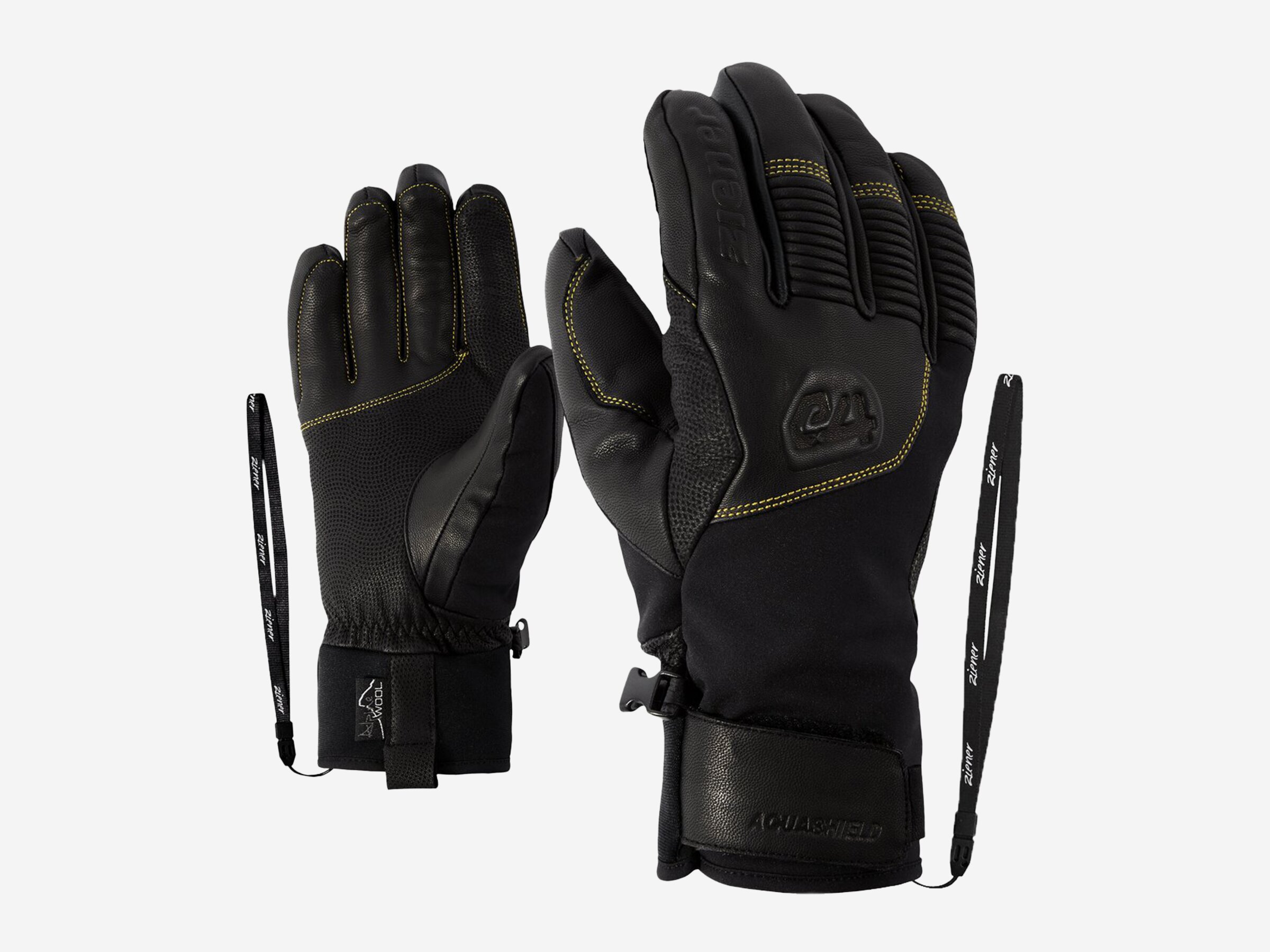 Herren Handschuhe GANZENBERG AS ® AW, black/citrus, 8