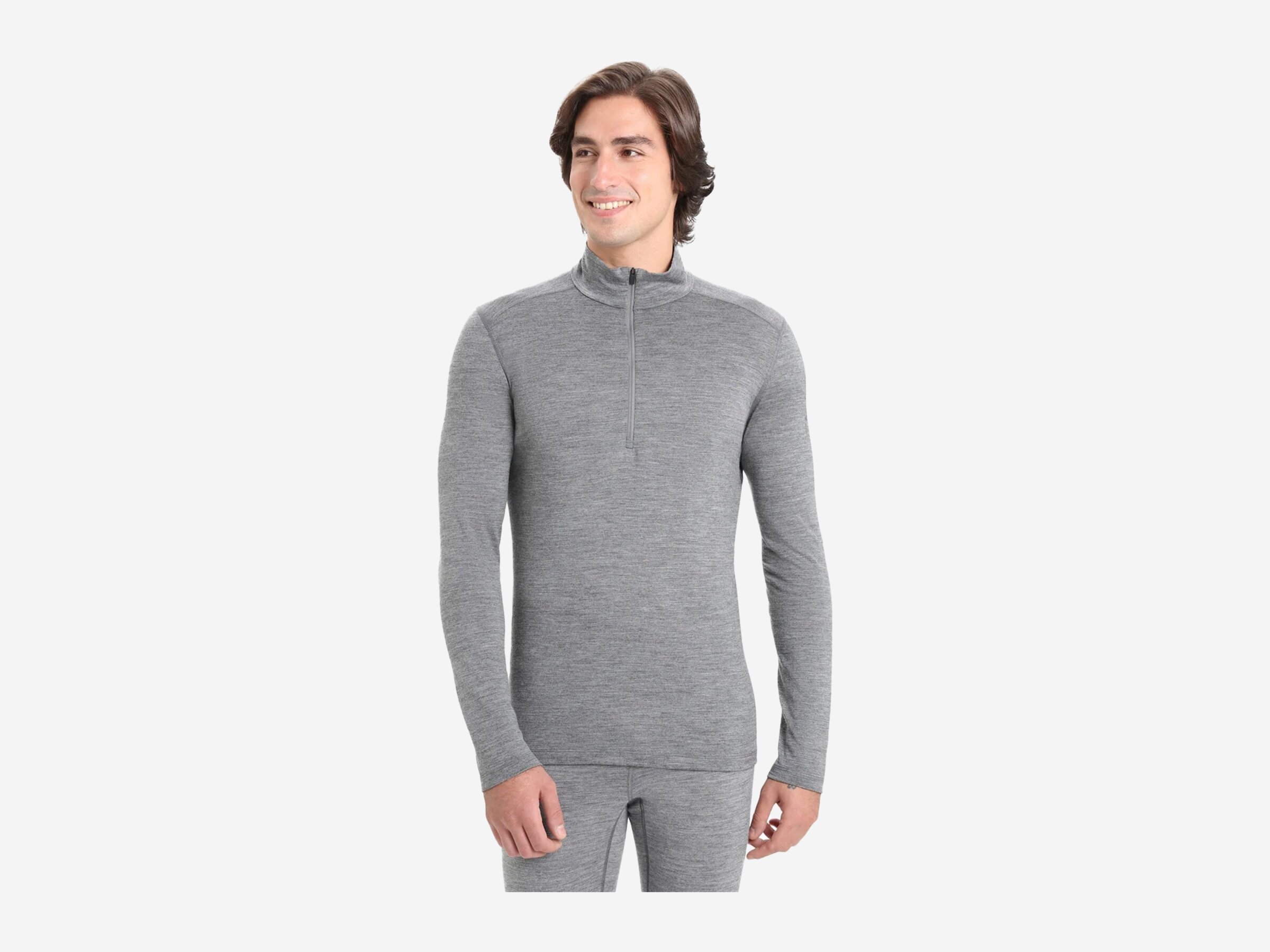 Herren Merino Longleeve 200 Oasis LS Half Zip, GRITSTONE HTHR-013, XL Herren Merino Longleeve 200 Oasis LS Half Zip, GRITSTONE HTHR-013, XL