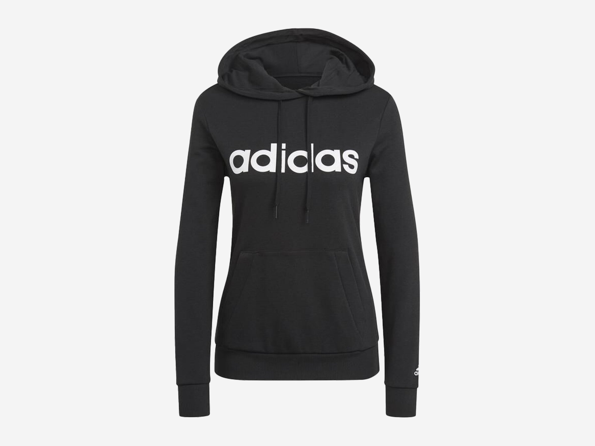 Damen Sweatshirt Essentials Hoodie, BLACK/WHITE, XS